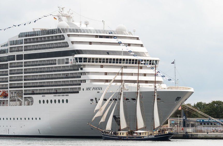 a cruise ship docked
