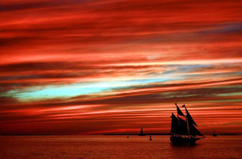 sunset at Mallory Square