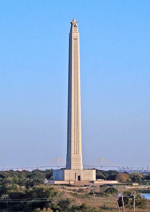 The San Jacinto Monument taken from the Battleship Texas